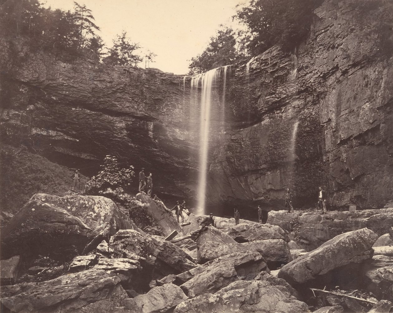 Lulah-vízesés, Lookout Mountain, Georgia, 1864-65. alkotó: Isaac H. Bonsall