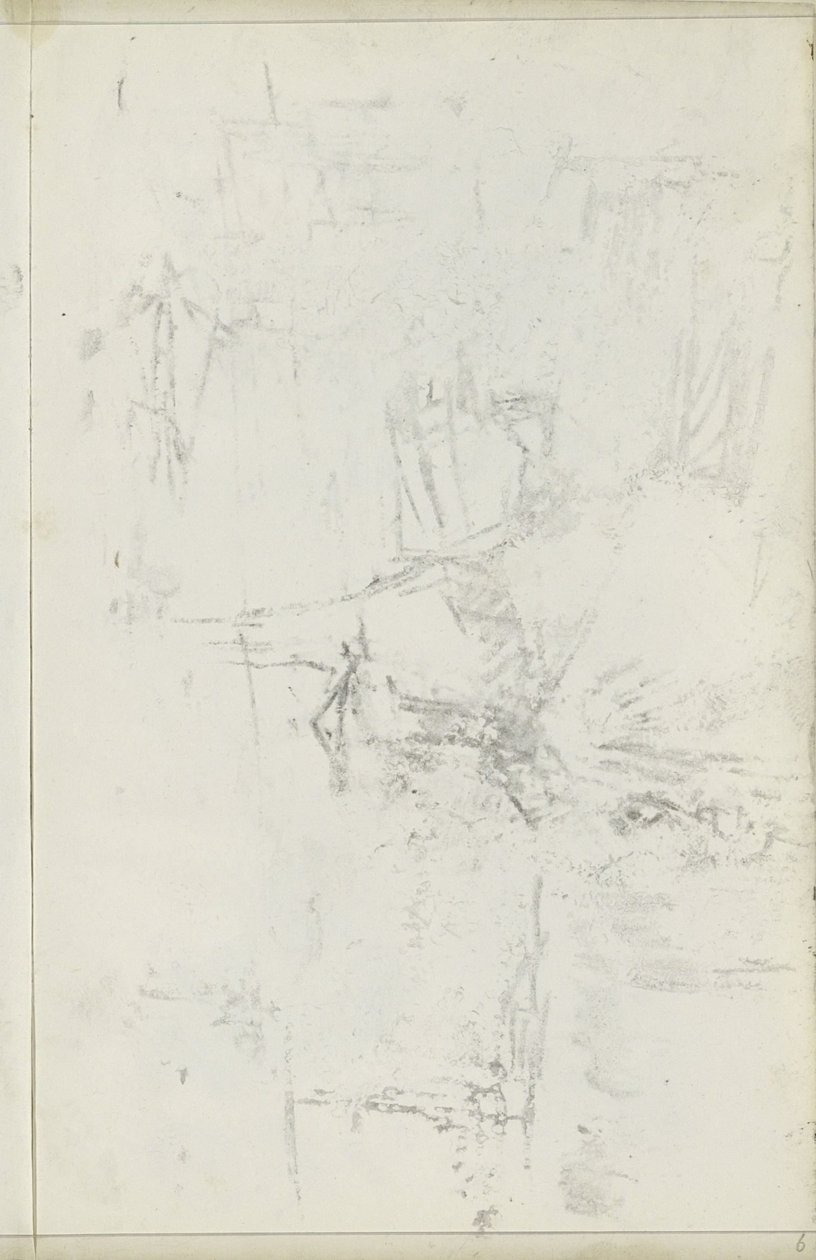 Abklatsch a krétarajzról az 5. oldalon verso alkotó: Isaac Israels