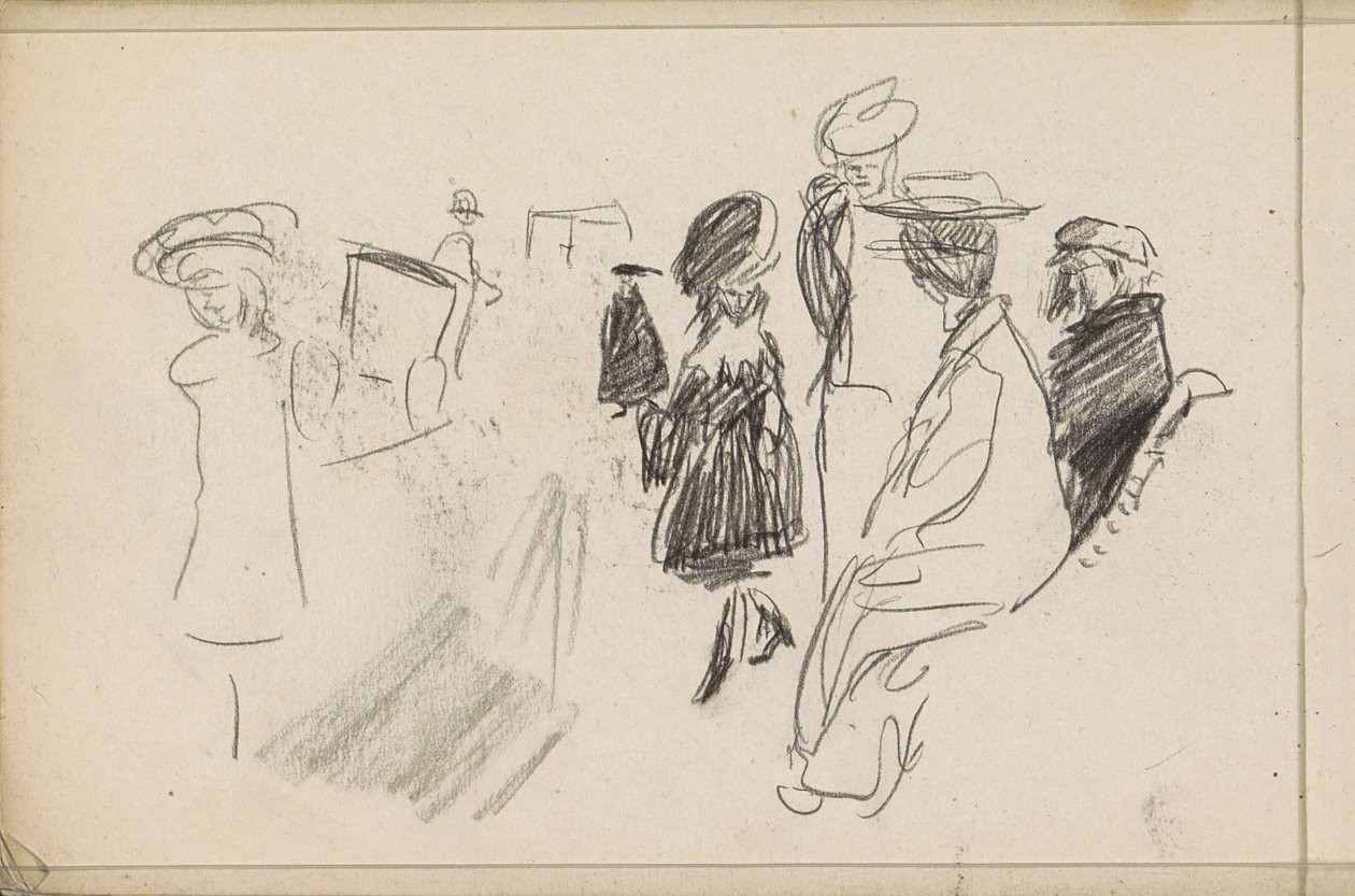 Alakokat, esetleg egy parkban alkotó: Isaac Israels