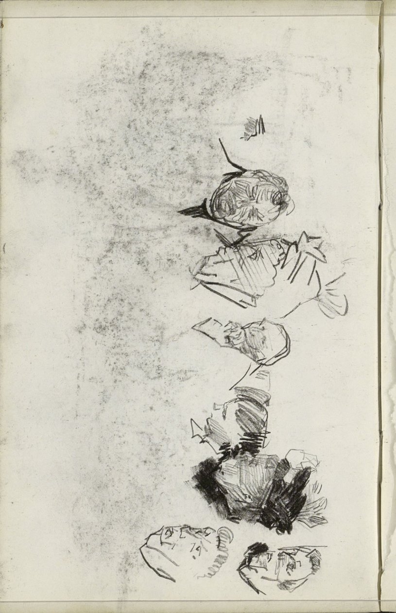 Férfiak és nők fejei alkotó: Isaac Israels