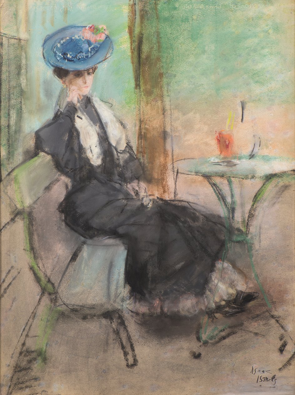 Egy párizsi kávézóban (pasztell) alkotó: Isaac Israels