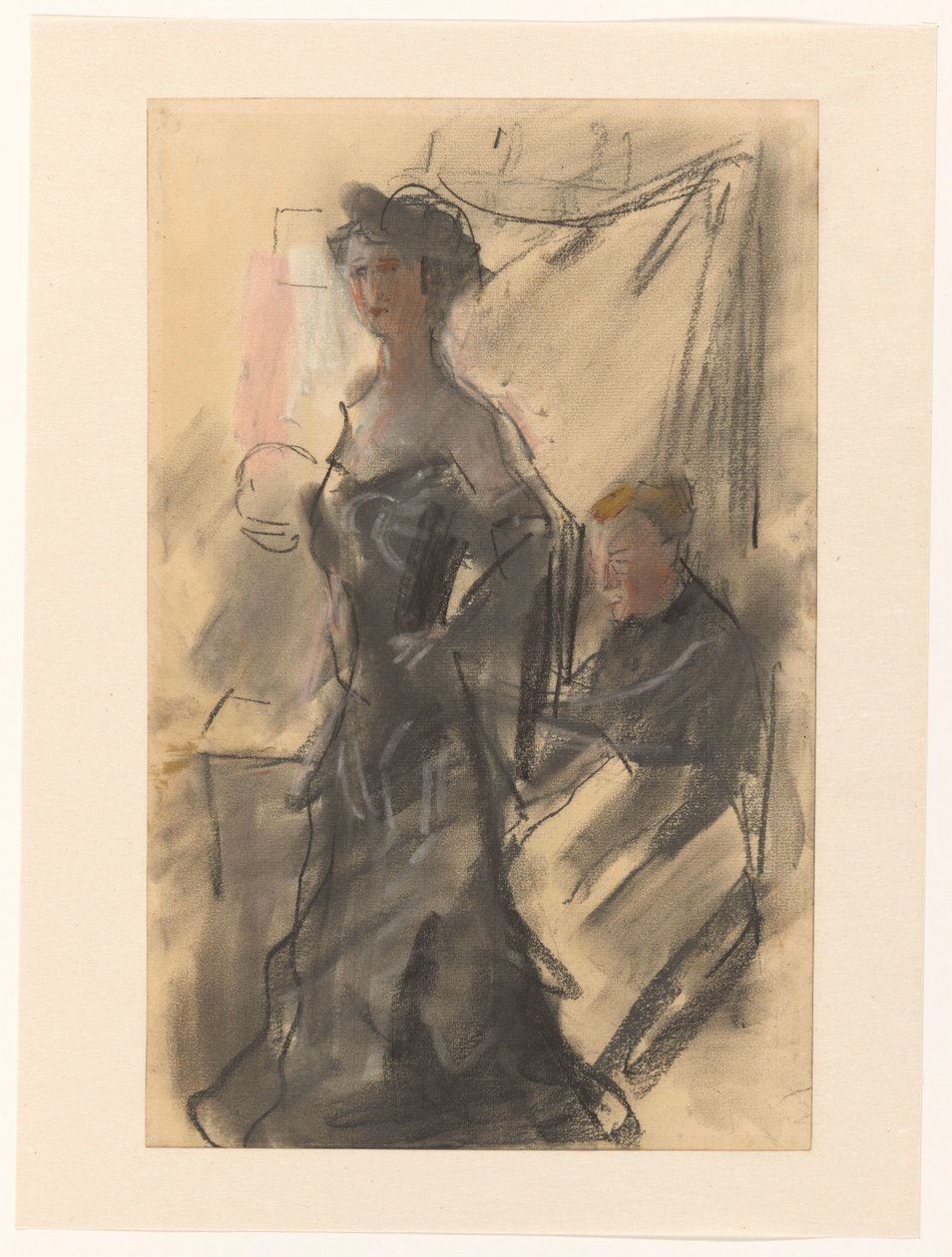 Fiatal nő a kalaposnál alkotó: Isaac Israels