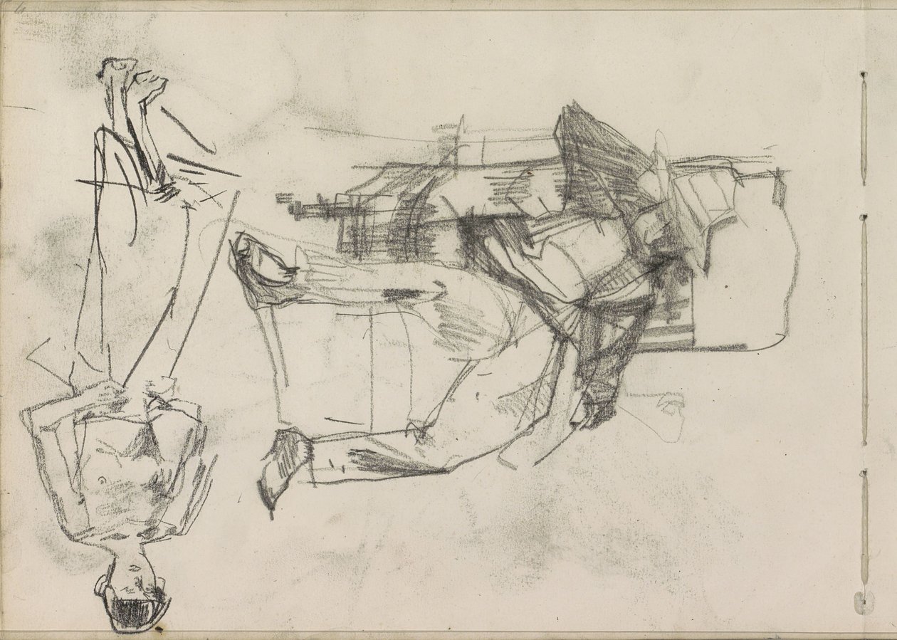 Férfi egy széken és egy álló nő alkotó: Isaac Israels