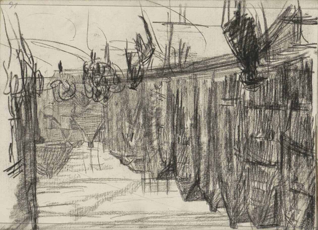 Városkép figurákkal alkotó: Isaac Israels