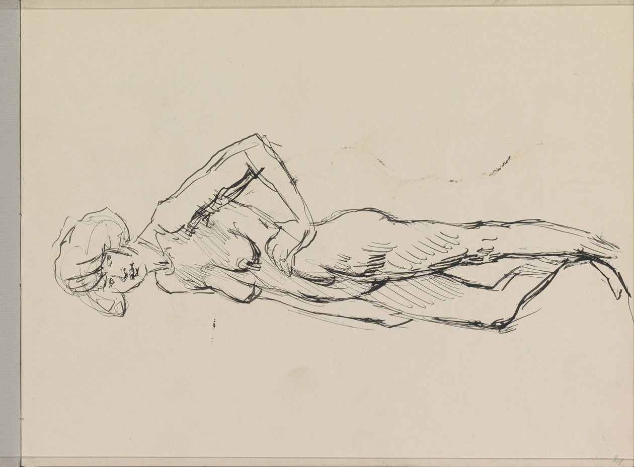 Álló női akt alkotó: Isaac Israels