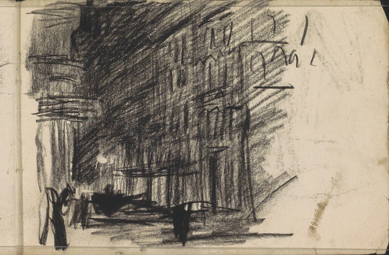 Utcakép éjszaka alkotó: Isaac Israels