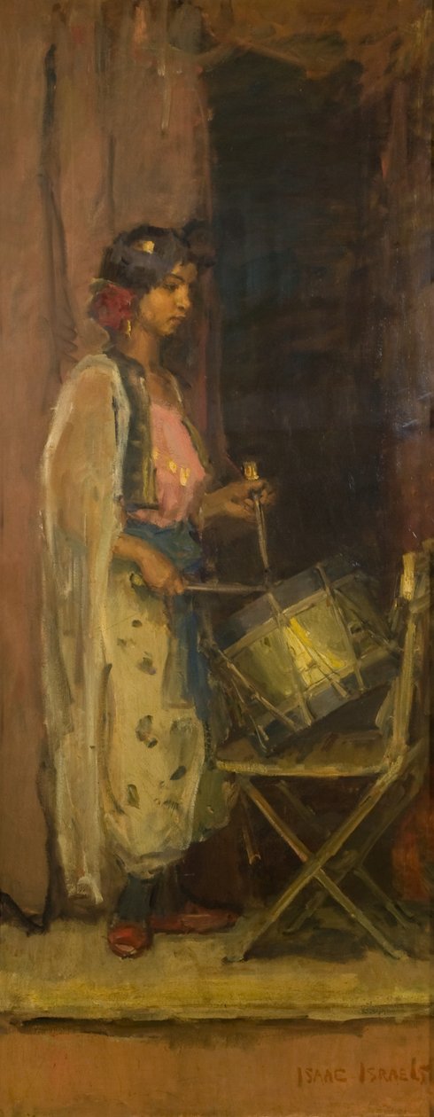 Az egyiptomi doboslány (olaj, vászon) alkotó: Isaac Israels