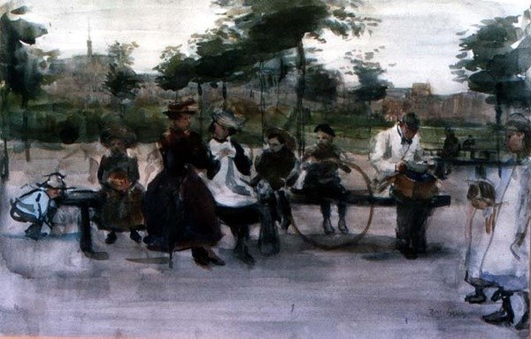 A Park Bench, Amszterdam alkotó: Isaac Israels