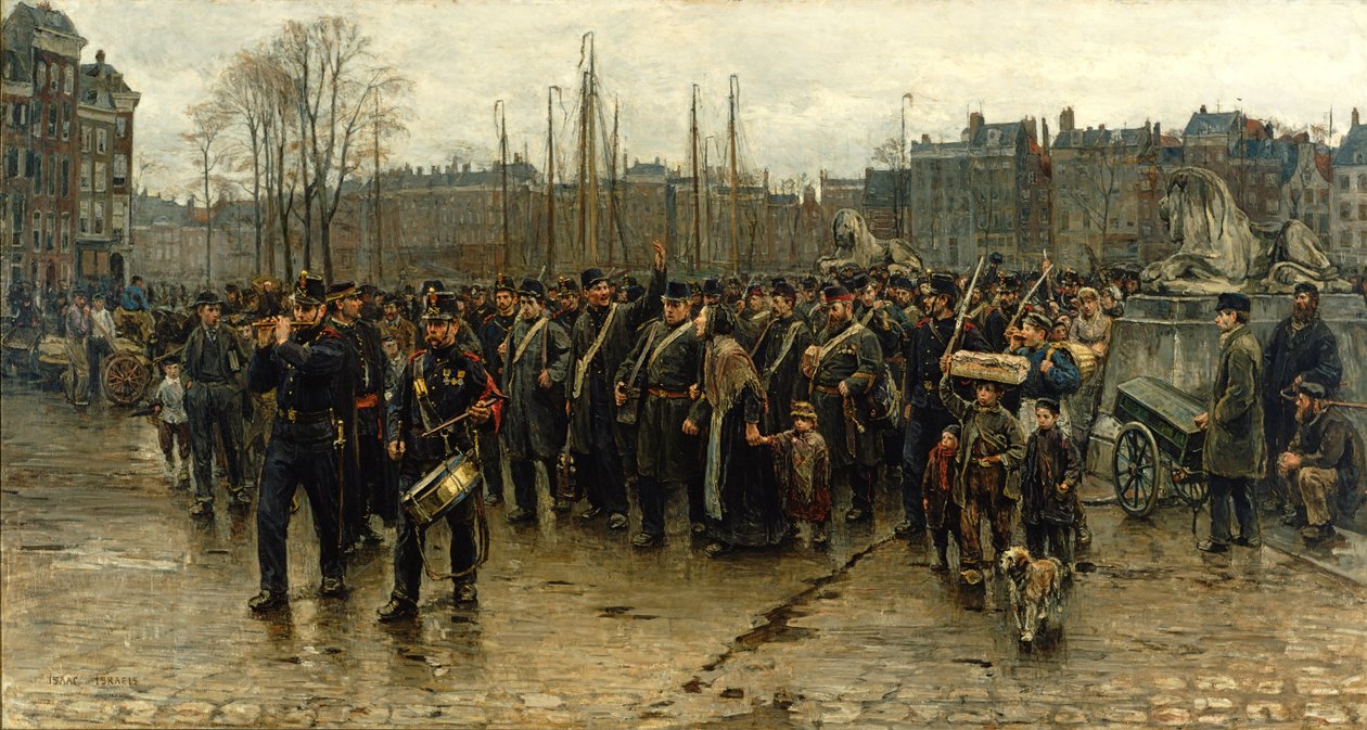A gyarmati katonák szállítása alkotó: Isaac Israels