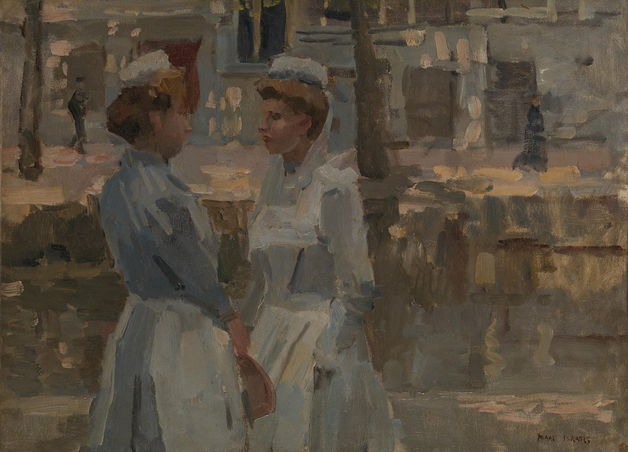 Két szolgálólány egy csatornánál alkotó: Isaac Israels