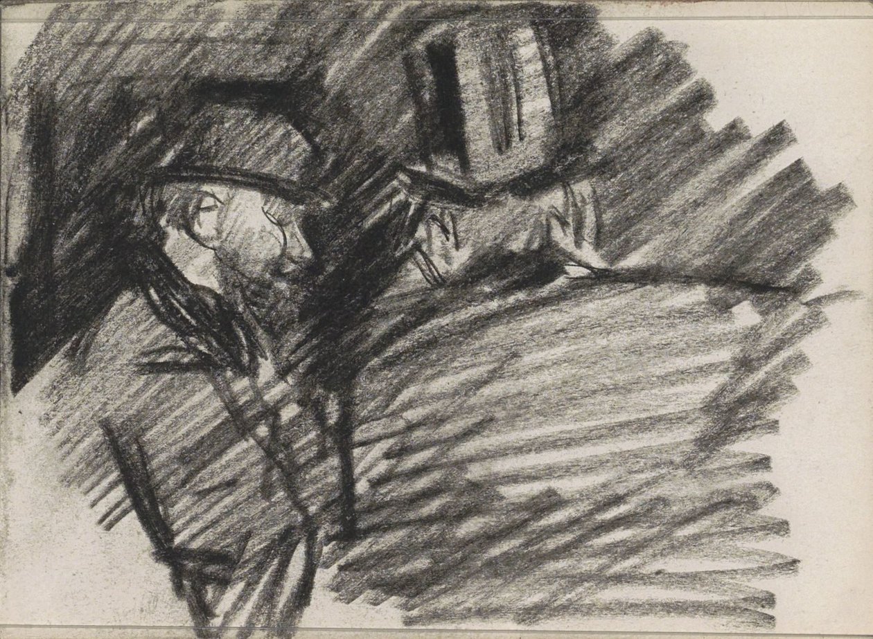 Két férfi kalapban alkotó: Isaac Israels