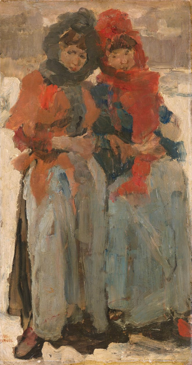 Két fiatal nő a hóban Két lány a hóban alkotó: Isaac Israels
