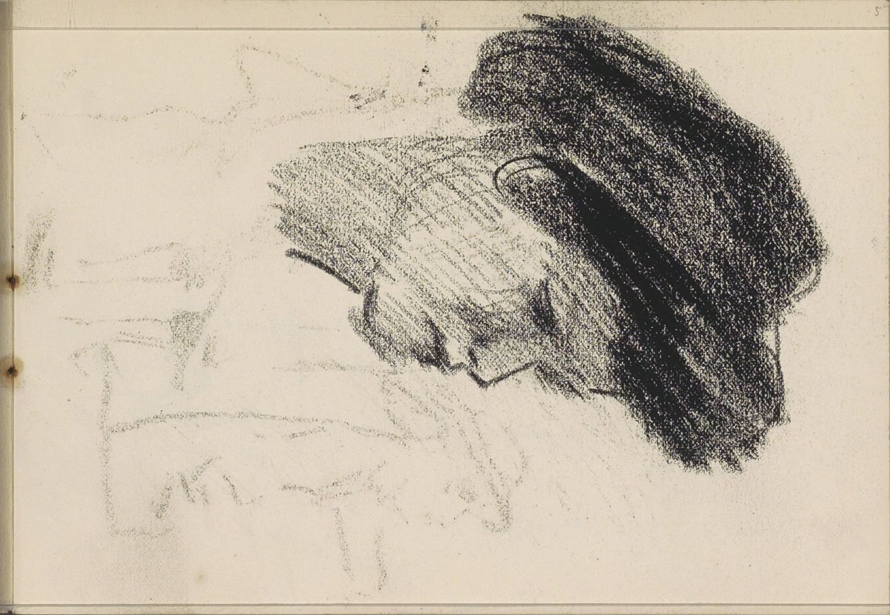 Női fej, profilban alkotó: Isaac Israels