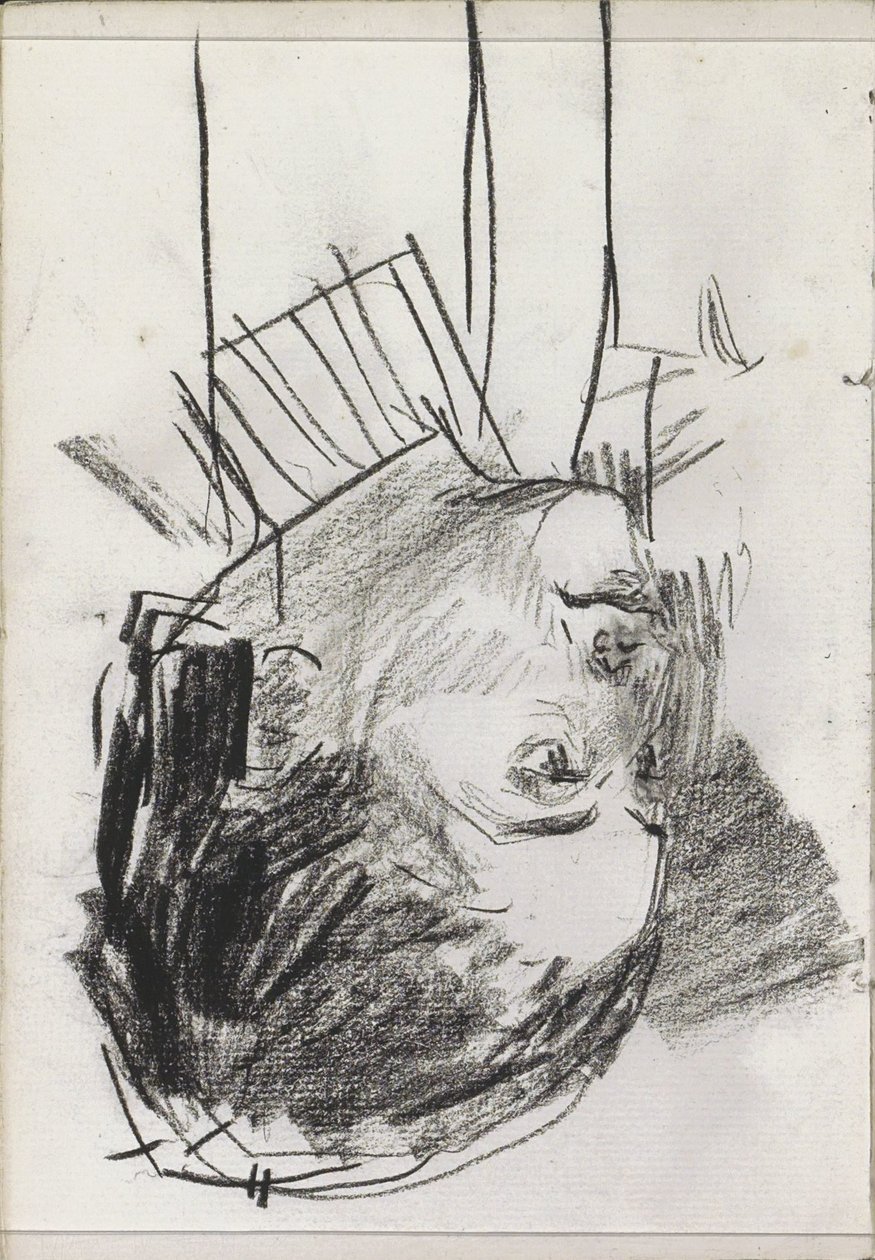 Női fej, profilban alkotó: Isaac Israels