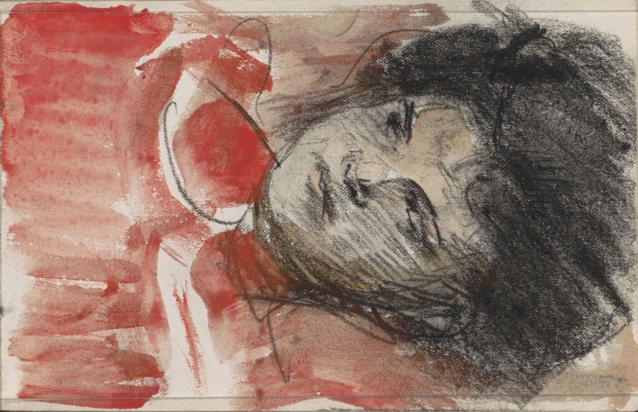 Női fej, balra néz alkotó: Isaac Israels