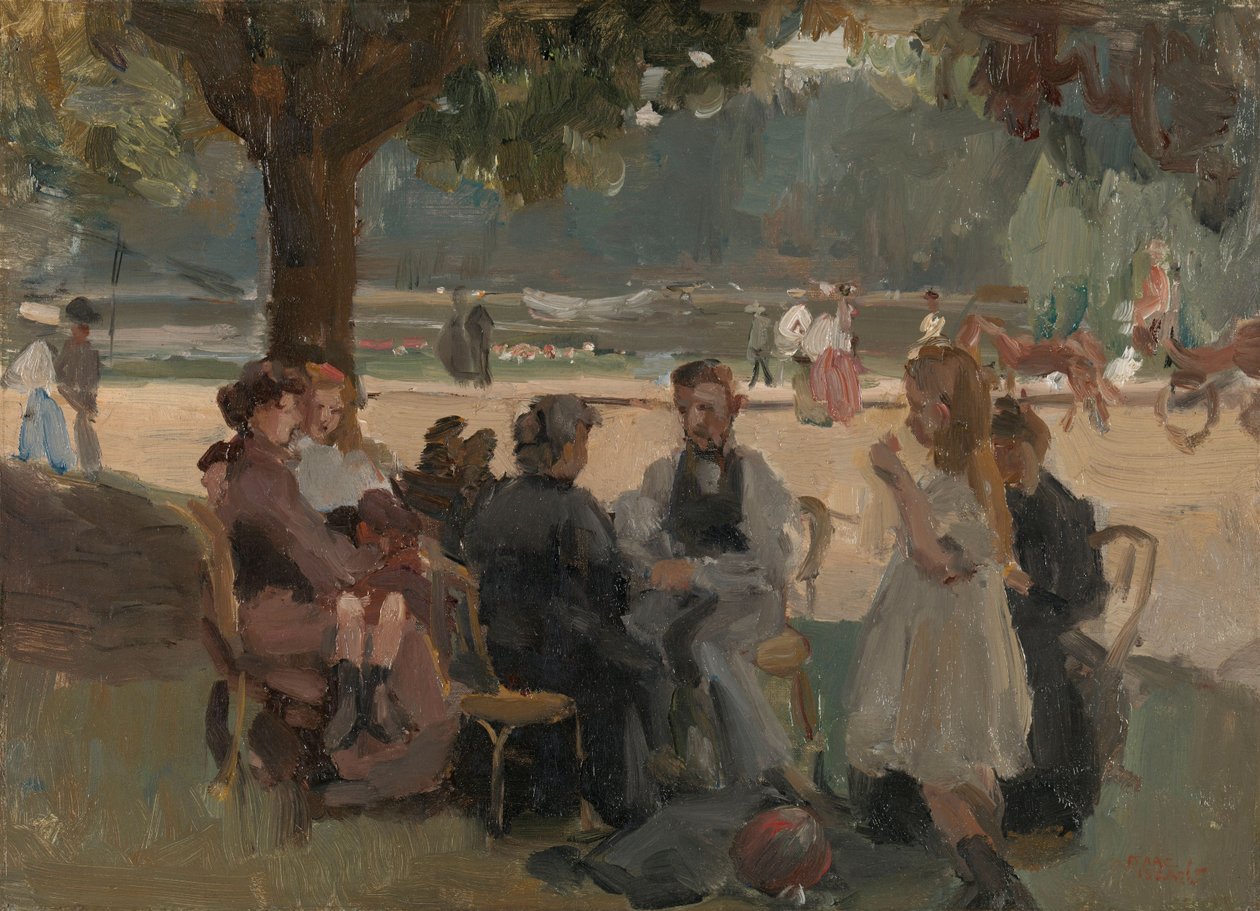 A Párizs melletti Bois de Boulogne-ban alkotó: Isaac Israels