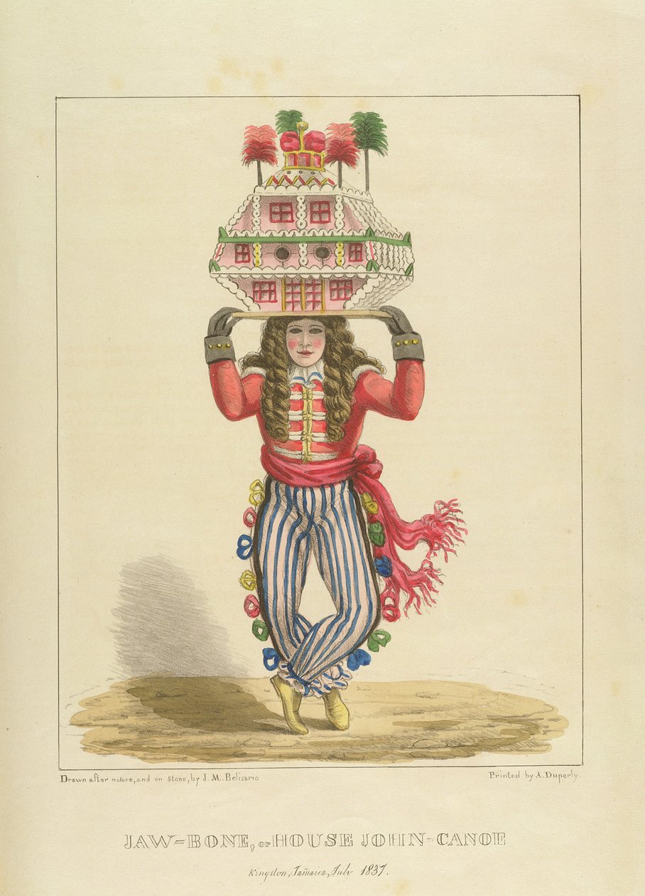 Jaw-Bone, vagy House John-Canoe, 3. lemez a "Sketches of Character..."-ből, 1838 alkotó: Isaac Mendes Belisario