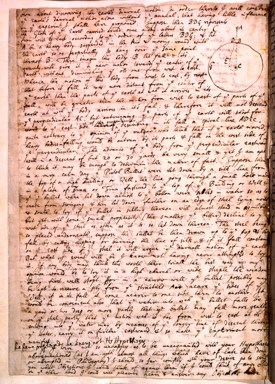 Isaac Newton levele 1679. november 28-án alkotó: Isaac Newton