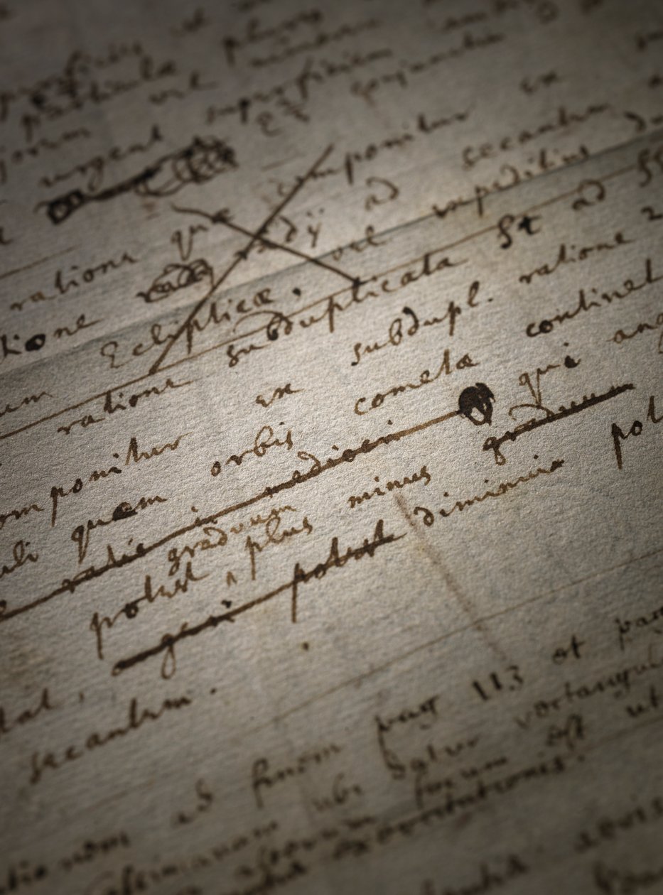 A Principia Mathematica két oldalas átdolgozása alkotó: Isaac Newton