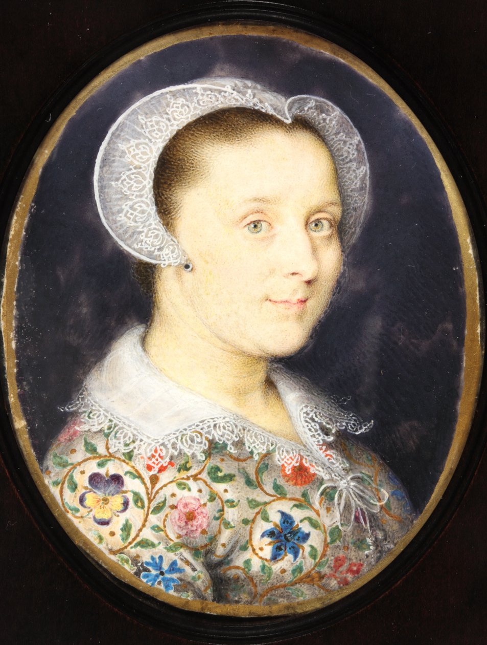 Elizabeth Harding, Mrs. Isaac Oliver (akvarell pergamen) alkotó: Isaac Oliver