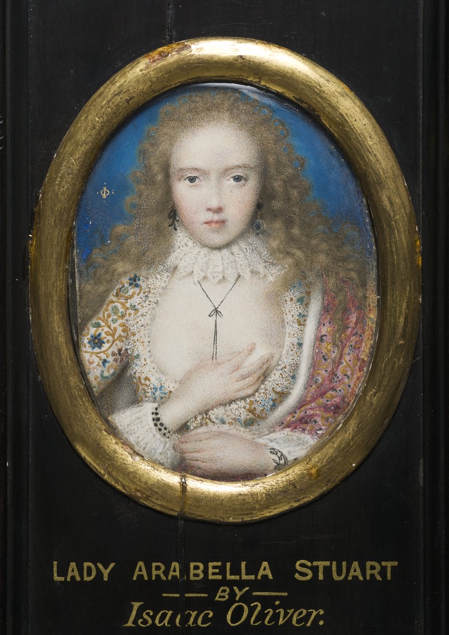 Lady Arabella Stuart (akvarell, pergamen) alkotó: Isaac Oliver