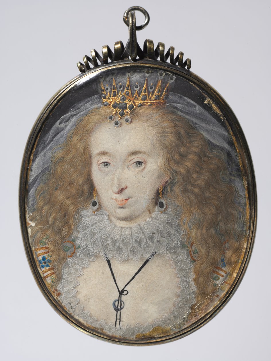 Lucy Russell, Bedford grófnő portréja, szül.: Harrington, c. 1608-1616. alkotó: Isaac Oliver