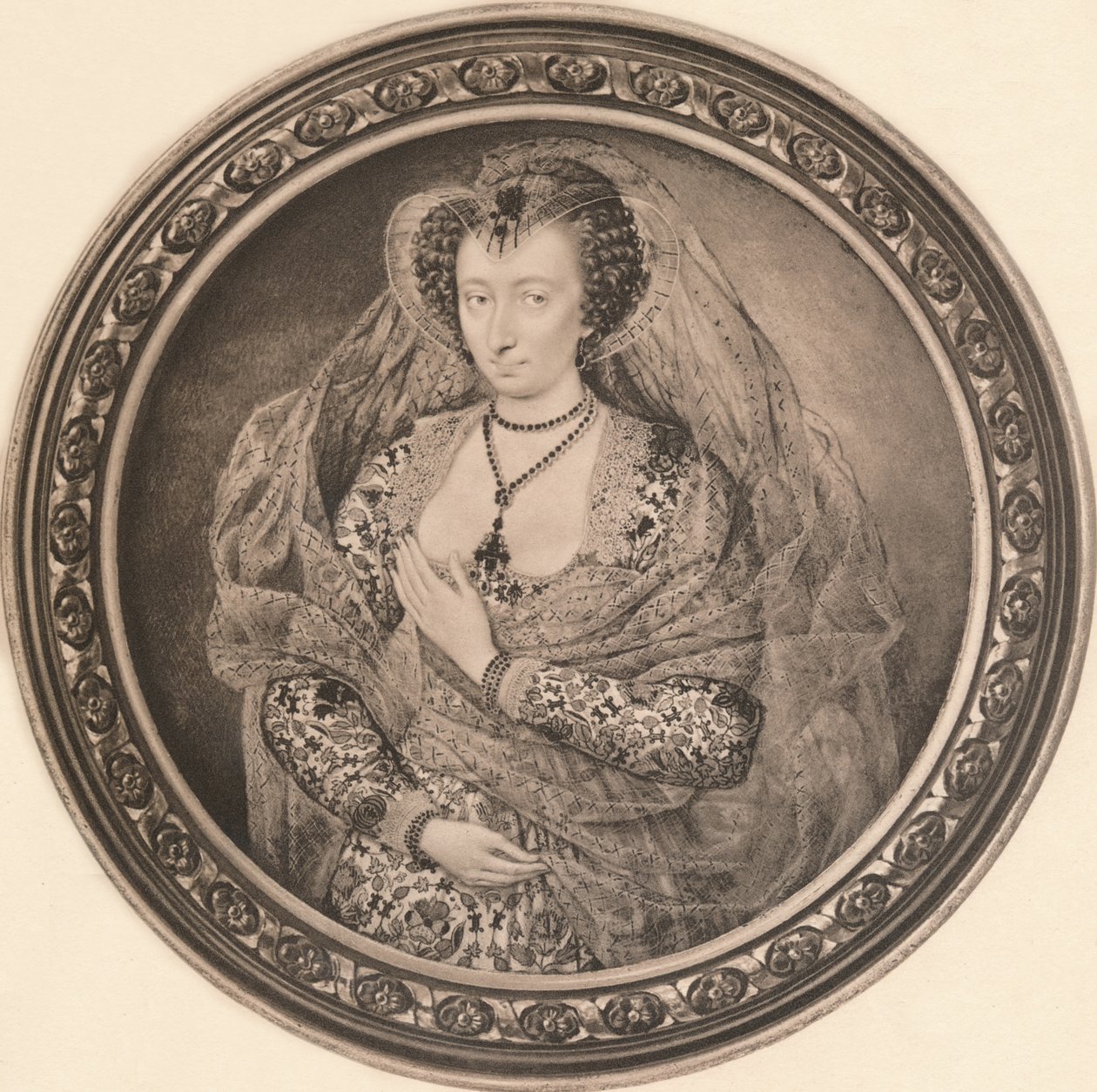 Lucy Harrington, Bedford grófnője, 1610, 1904 alkotó: Isaac Oliver I