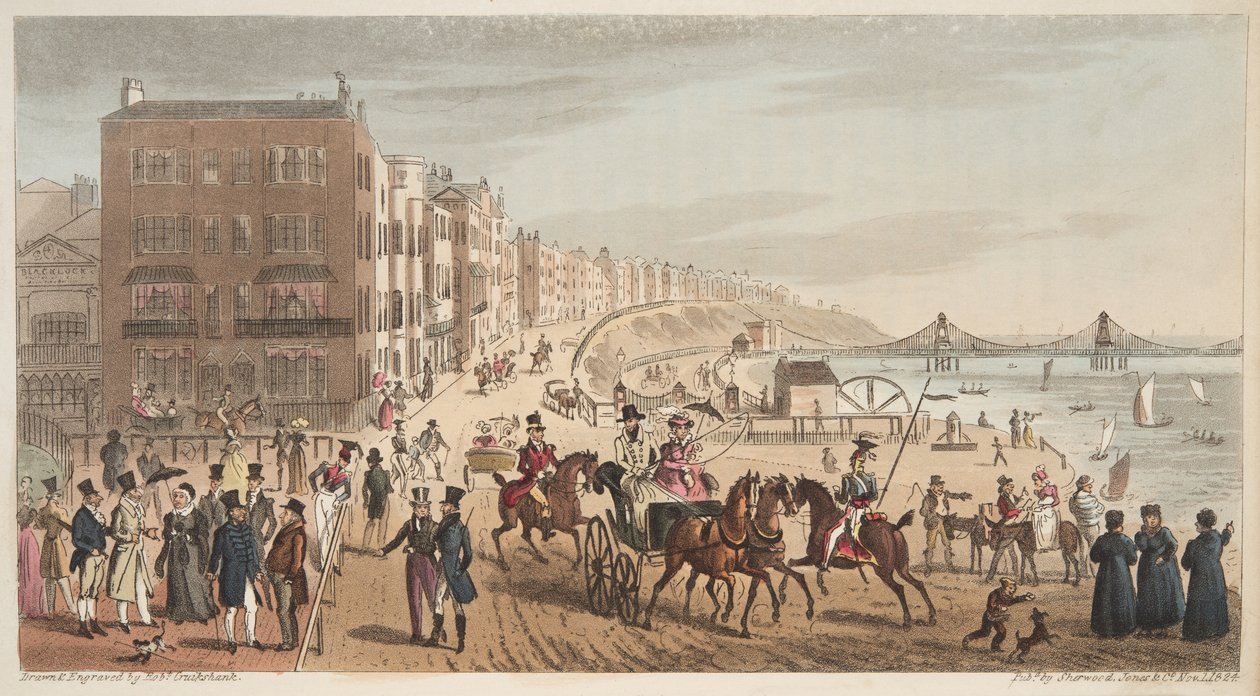 Karakterek a Steyne-ről, Brighton, Az angol kém 1824-ben jelent meg alkotó: Isaac Robert Cruikshank