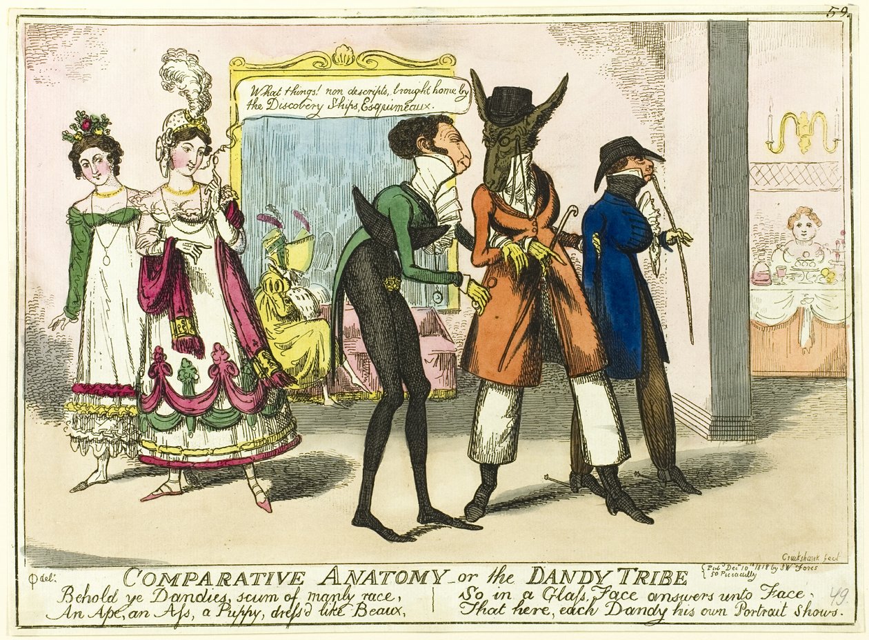 Összehasonlító anatómia alkotó: Isaac Robert Cruikshank