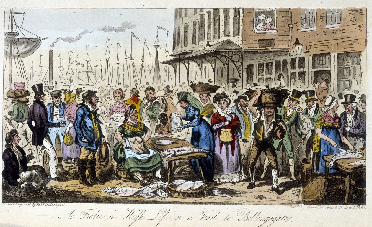 Halpiac Londonban – Charles Molloy Westmacott „Az angol kém” című részében, Robert Cruikshank rajza, London Edition alkotó: Isaac Robert Cruikshank