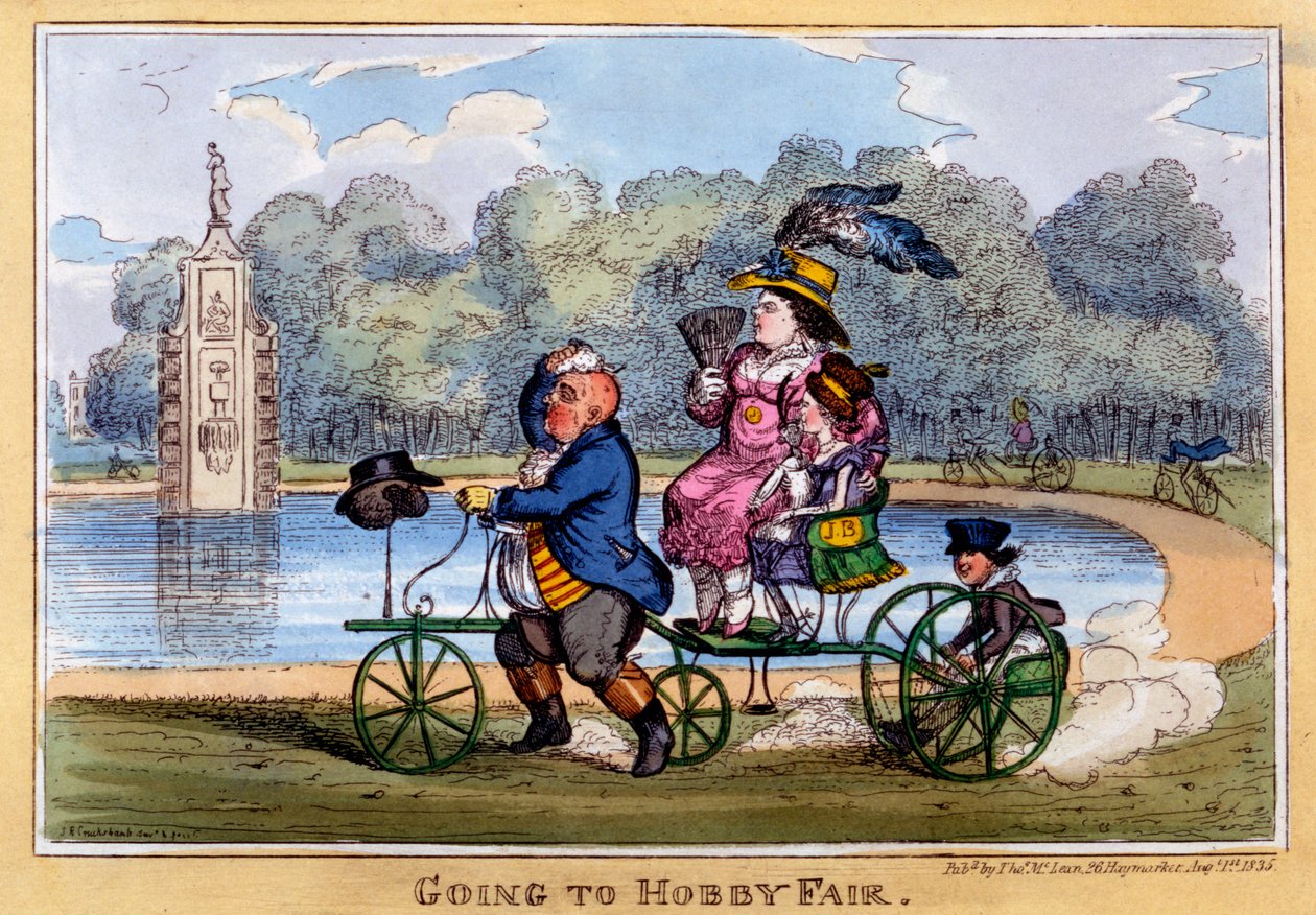 Hobbi vásárra megyek, 1835 (kézi színezésű metszet) alkotó: Isaac Robert Cruikshank