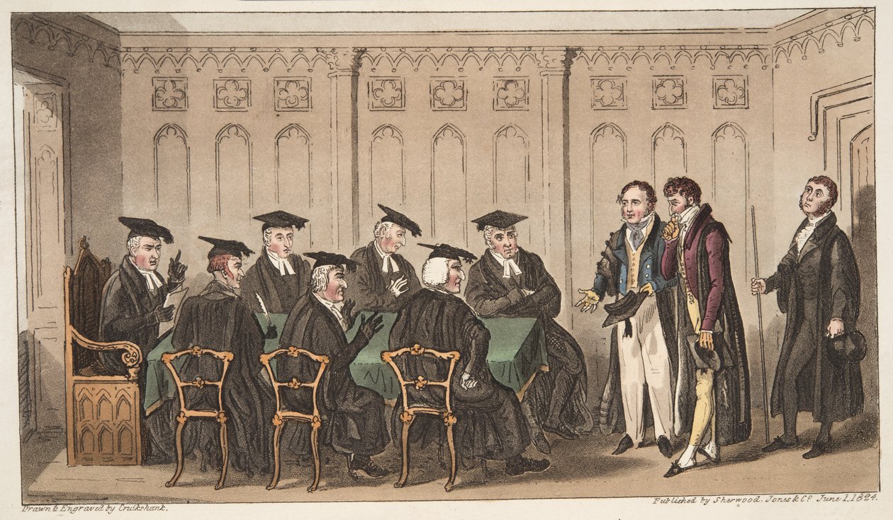 Golgota, avagy a Skullok helye, Az angol kém, pub. 1824 (kézzel színezett metszet) alkotó: Isaac Robert Cruikshank