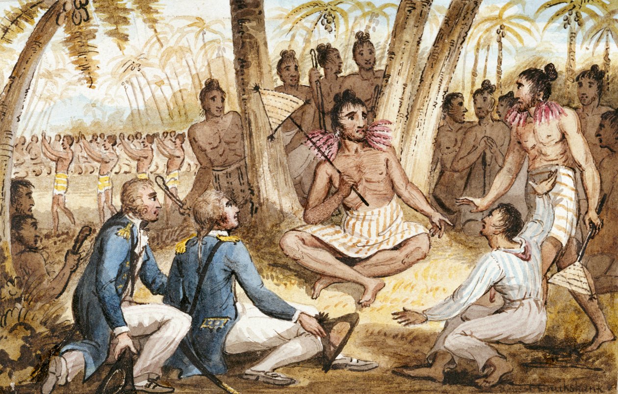 Illusztráció a "Cook kapitány utazásaiból" alkotó: Isaac Robert Cruikshank