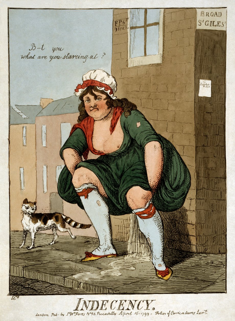 Illetlenség, 1799. alkotó: Isaac Robert Cruikshank