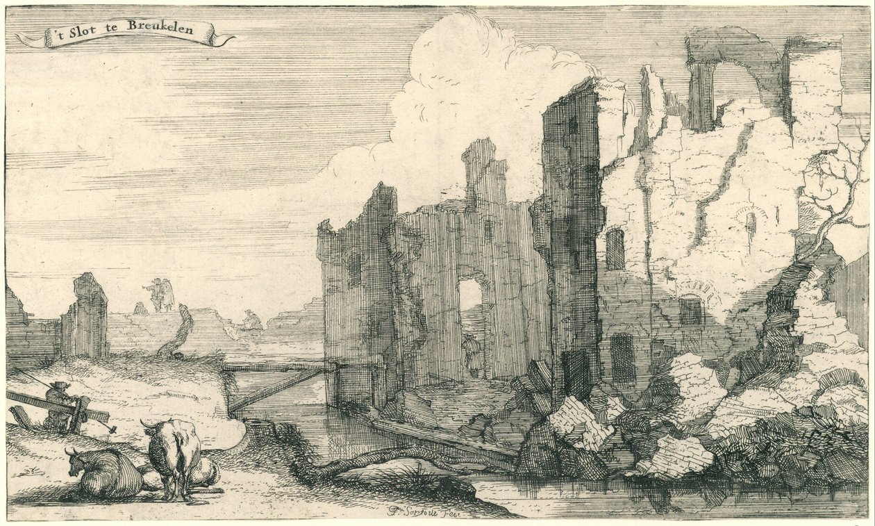 A breukeleni kastély, amelyet 1672-ben a franciák romboltak le 