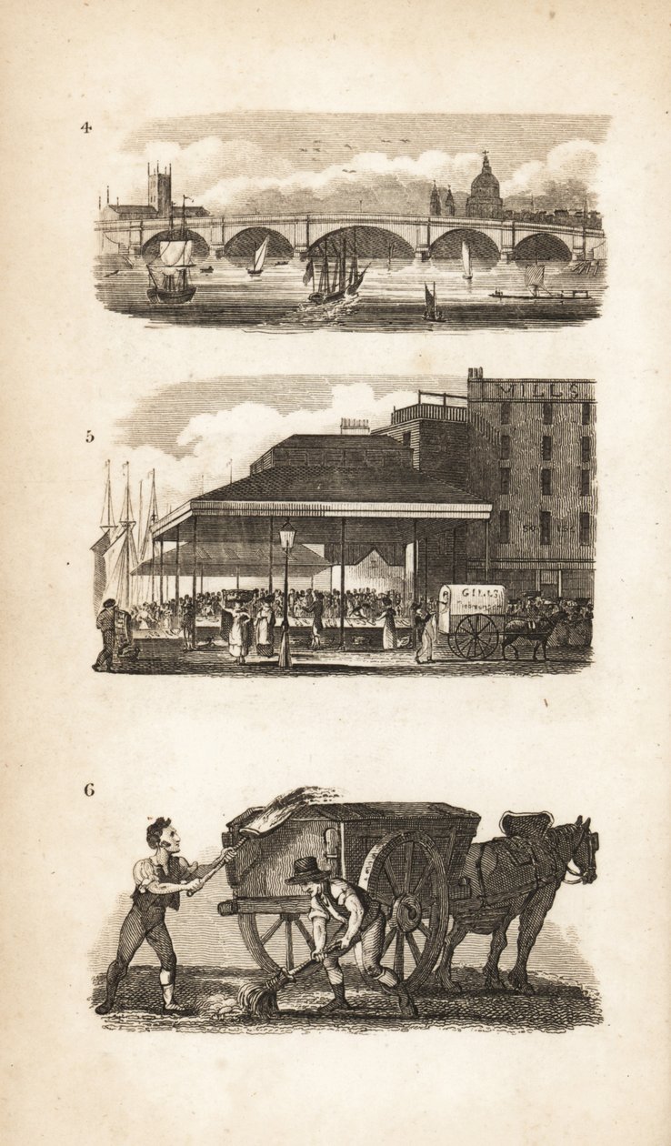 New London Bridge, Billingsgate és a Scavenger alkotó: Isaac Taylor