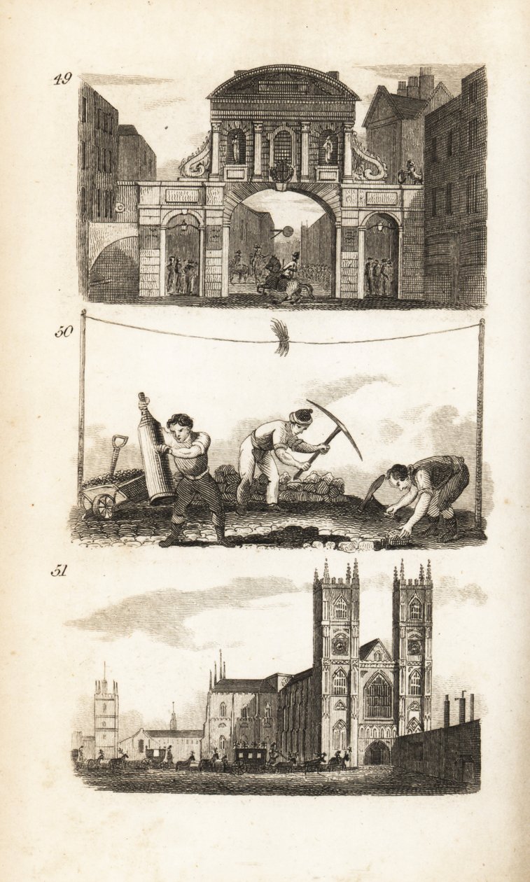 Temple Bar, Paviors és a Westminster Abbey alkotó: Isaac Taylor