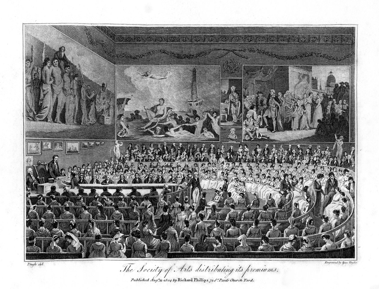 A prémiumokat osztó Művészeti Társaság 1804 alkotó: Isaac Taylor