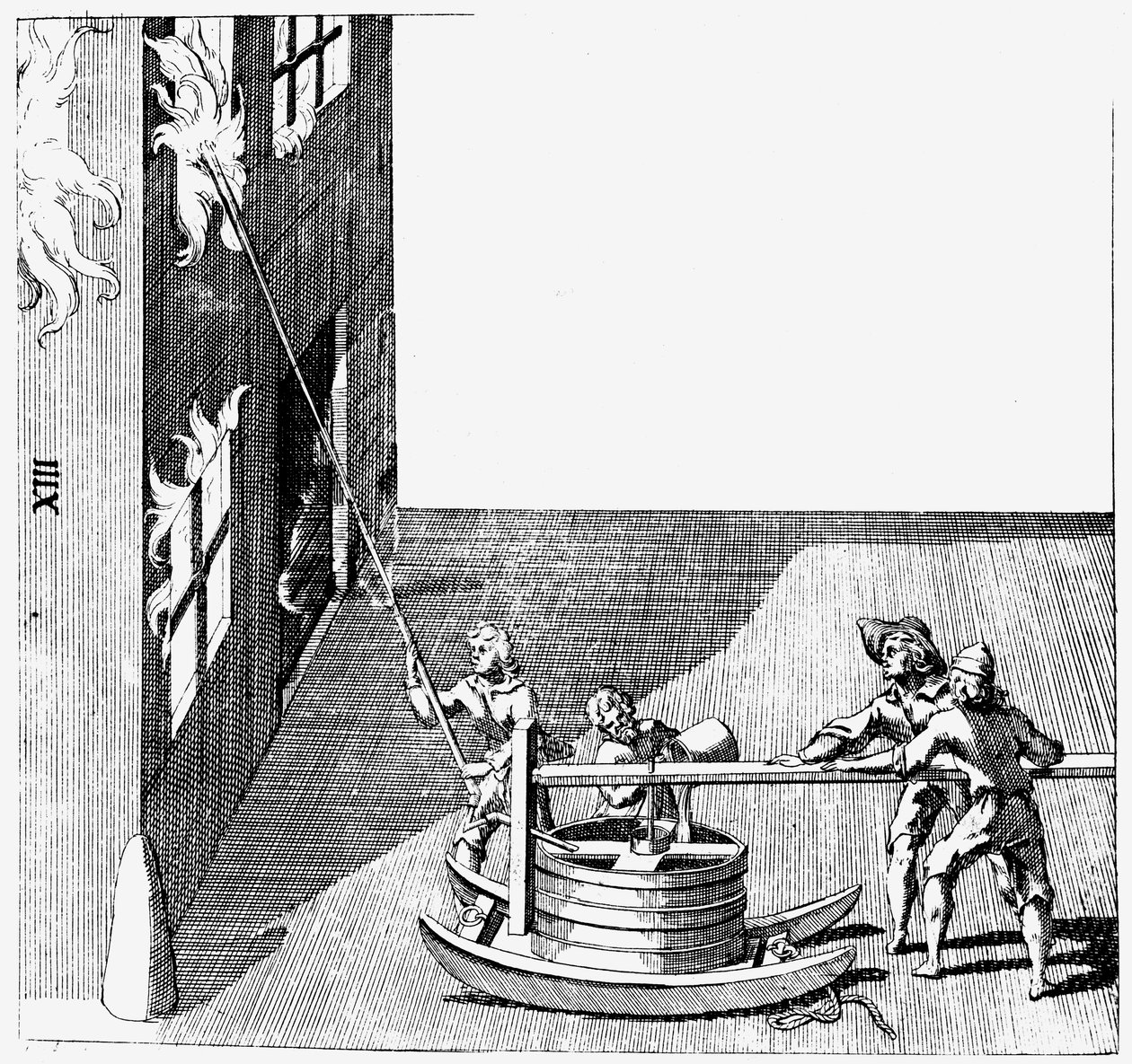 Tűzoltóautó, Isaac de Caus Nouvelle Invention de Lever l