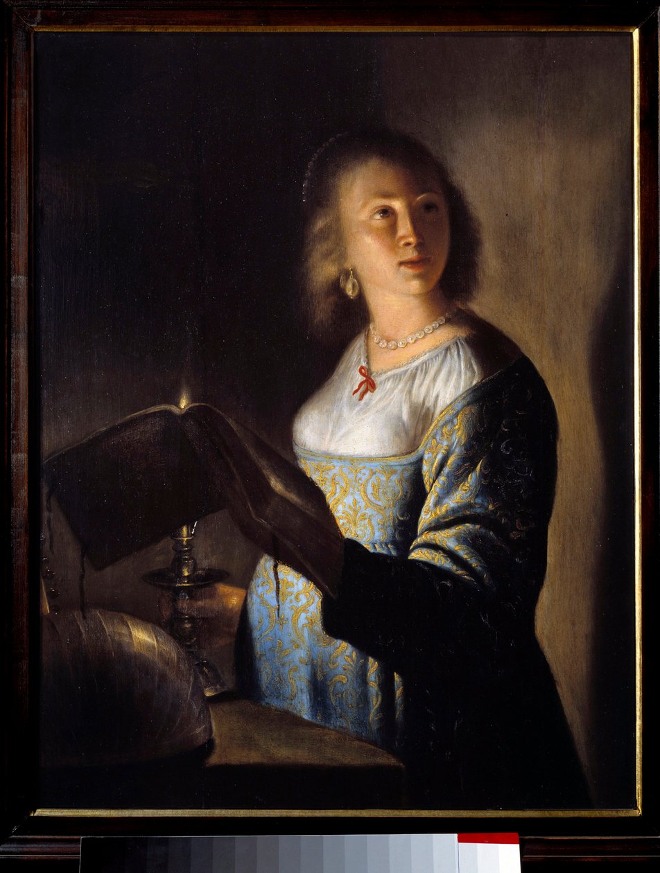 Fiatal lány egy gyertya „Isaac de Jouderville festménye (1613-1684) 17. századi Lille, Musee des Beaux Arts. alkotó: Isaac de Jouderville