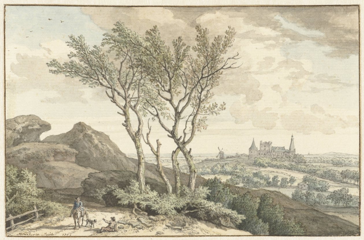 Kilátás a Bentheim-kastélyra alkotó: Isaac de Moucheron