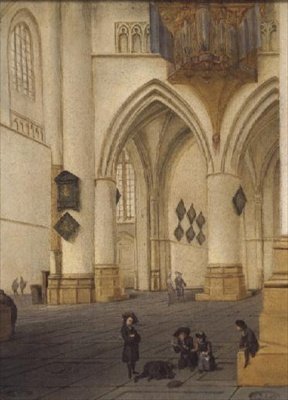 Kilátás a haarlemi St. Bavo templom déli ambulánsára alkotó: Isaac van Nickele