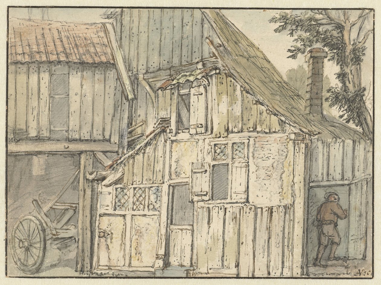 Egy farm homlokzata alkotó: Isaac van Ostade