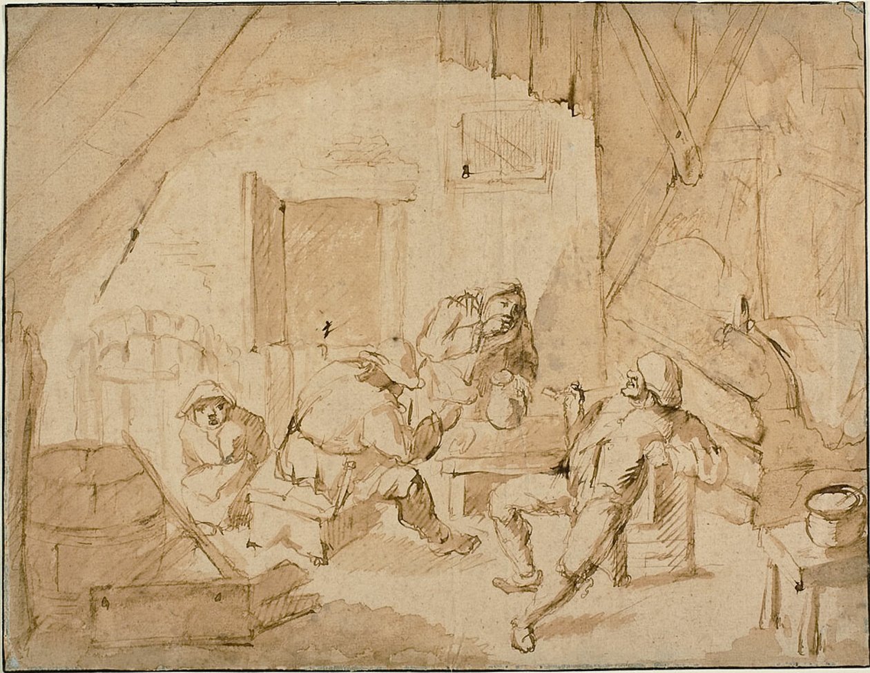 Iszogató parasztok alkotó: Isaac van Ostade
