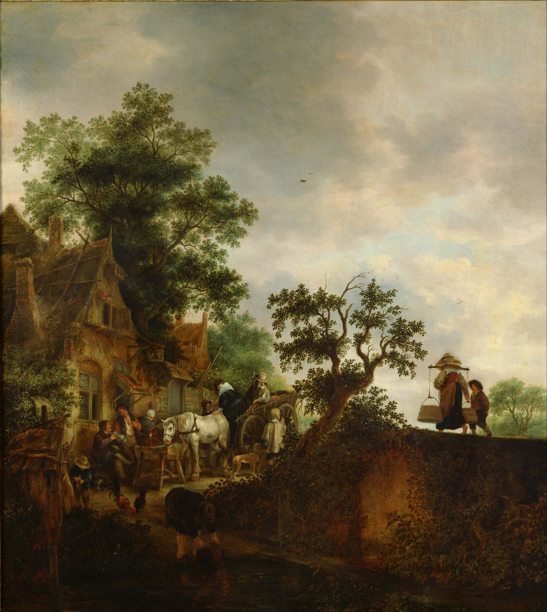Az utazók egy fogadóban megállnak, 1645 alkotó: Isaac van Ostade