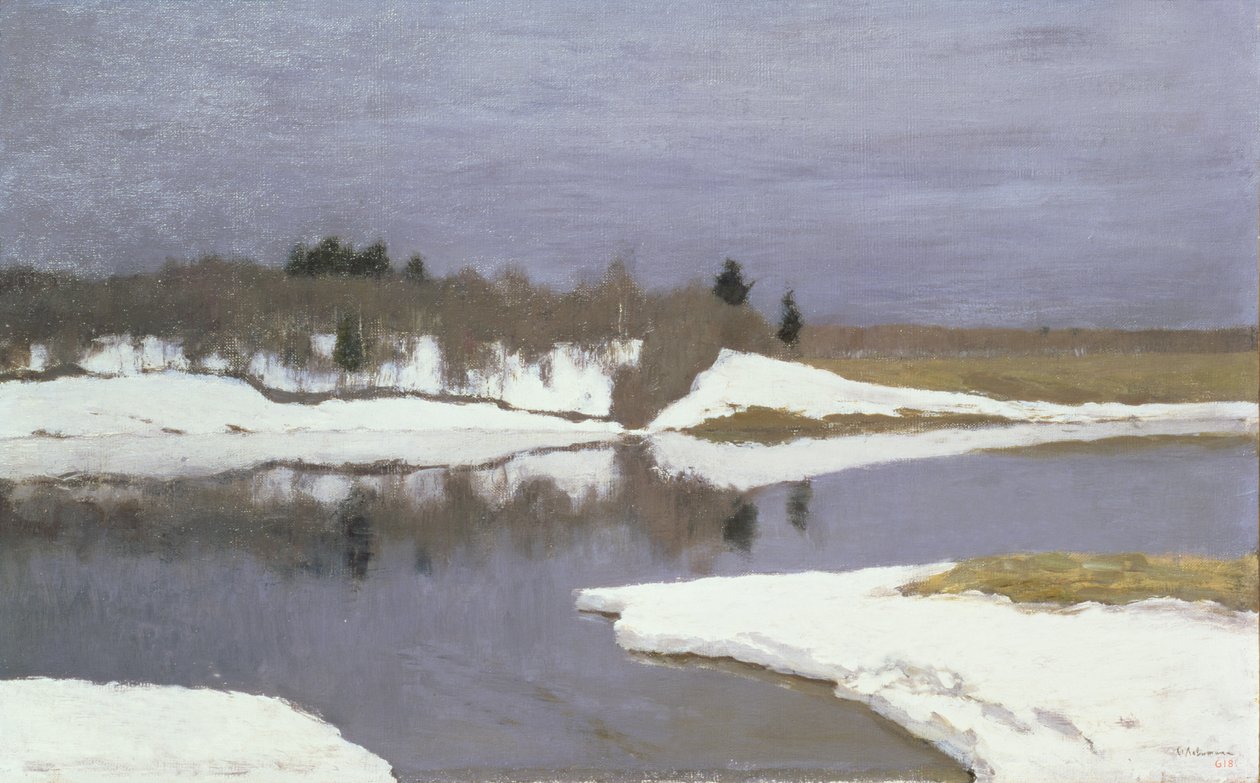 Kora tavasz, 1898-99 alkotó: Isaak Ilyich Levitan