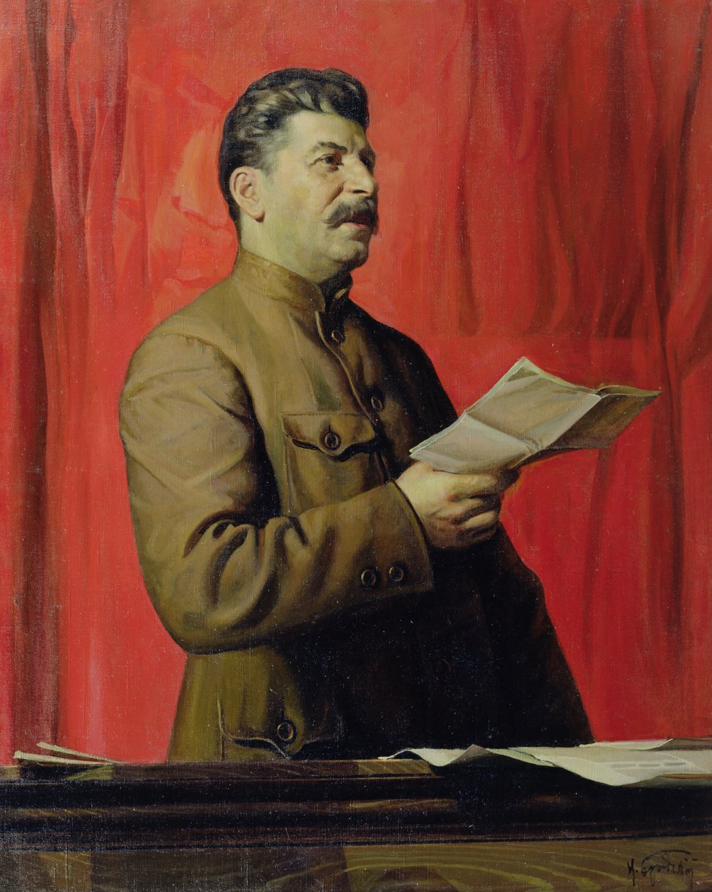 Joszif Sztálin portréja, 1933 alkotó: Isaak Israilevich Brodsky