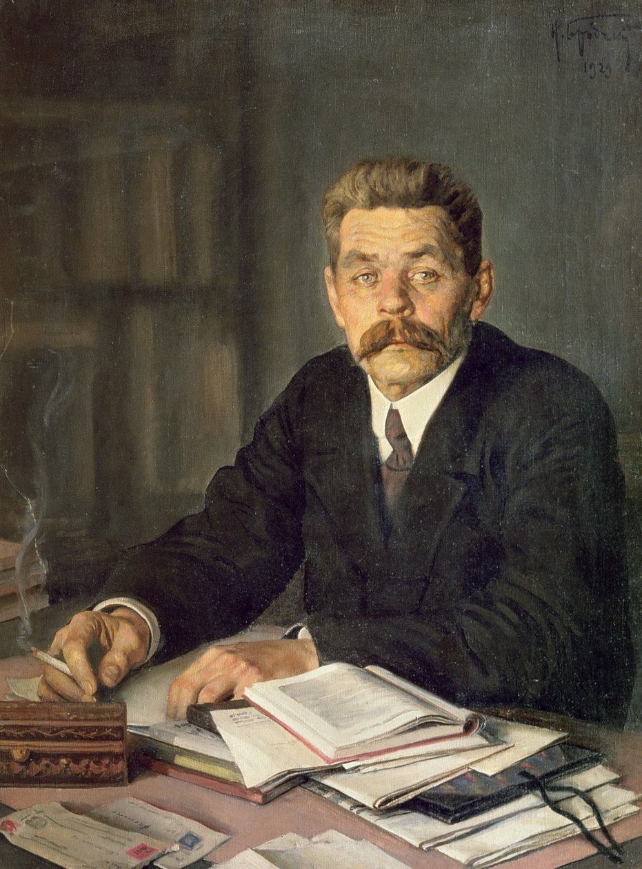Maxim Gorkij (1868-1939) szerző portréja, 1929 alkotó: Isaak Israilevich Brodsky