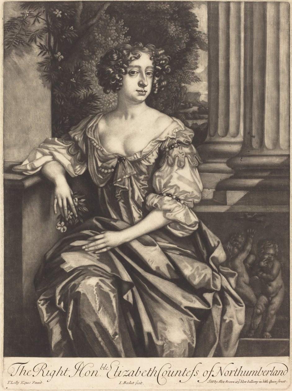 Northumberland helyes, tisztelt Erzsébet grófnője alkotó: Isaak Beckett after Sir Peter Lely