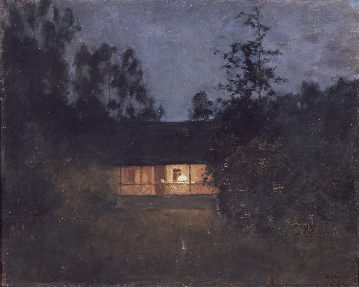 Vidéki ház alkonyatkor, 1890-es évek alkotó: Isaak Ilyich Levitan